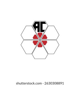 852 diamond shape alphabet letter pentagon geometric educational learning flower logo A C