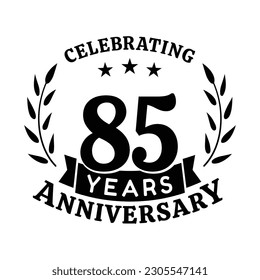 85th anniversary celebration design template. 85 years vector and illustration.