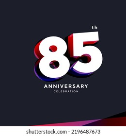 85th Anniversary Celebration Logo Design, Number 85 Icon Vector Template.