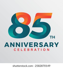85th anniversary celebration vector template