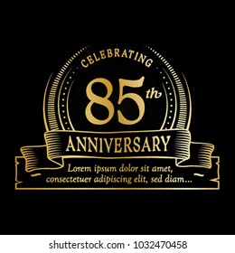 85th anniversary design template. Vector and illustration.