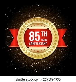 85th anniversary design template. vector template illustration