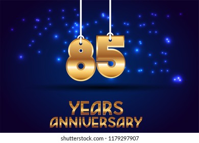 85th Anniversary gold numbers. background for anniversary