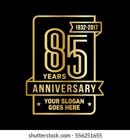 85th anniversary logo. Vector and illustration.
