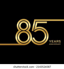 85th anniversary logotype. Anniversary celebration template design for booklet, leaflet, magazine, brochure poster, banner, web, invitation or greeting card. Vector illustrations.
