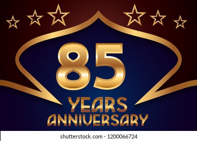 85th Anniversary numbers. background for anniversary
