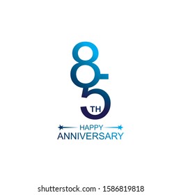 85th anniversary vector template. Design for celebration, greeting cards or print.