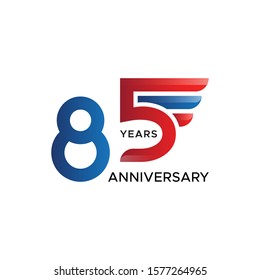 
85th anniversary wing concept vector