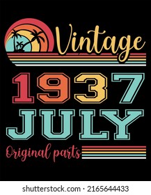 85th Birthday Vintage Legends Were Born In July 1937 75 Years Old
