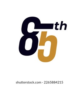 85th year anniversary celebration vector logo design
