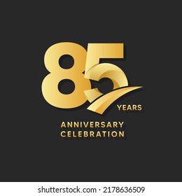 Designvorlage zum 85. Jahr. Vektorgrafik