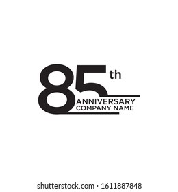 85th year anniversary icon logo design vector template