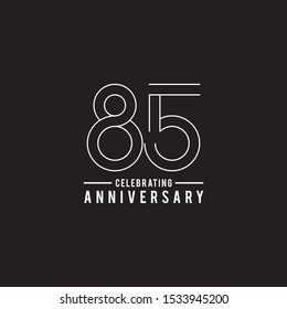 85th years celebrating anniversary emblem logo design