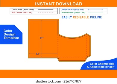  Forma superior redondeada de 8.5x11 pulgadas Plantilla de corte de bolsillo o sobre carpetas