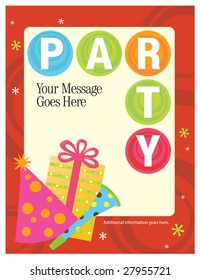 8.5x11 Party Flyer/Poster Template