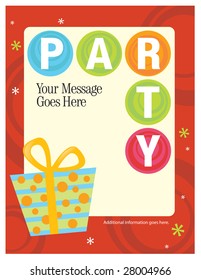 8.5x11 Party Flyer/Poster Template