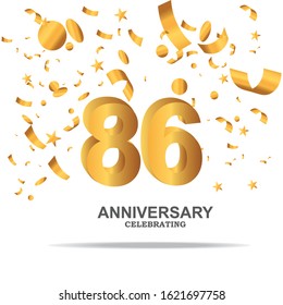 86 anniversary celebration vector concept template design