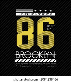 86 BROOKLYN cool design vector typography graphics print etc