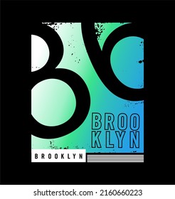 86 BROOKLYN design typography, vector design text illustration, sign, t shirt graphics, print.