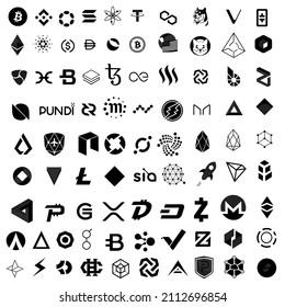 86 Cryptocurrency Icons, cryptocurrency vector, memes, etc.