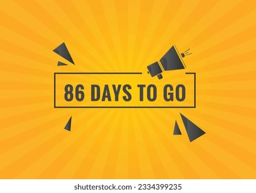 86 days to go countdown template. 86 day Countdown left days banner design