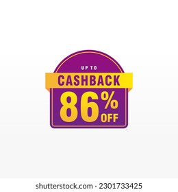 86 discount, Sales Vector badges for Labels, , Stickers, Banners, Tags, Web Stickers, New offer. Discount origami sign banner 