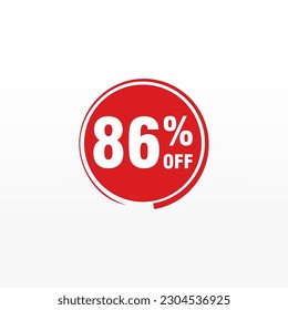 86 discount, Sales Vector badges for Labels, , Stickers, Banners, Tags, Web Stickers, New offer. Discount origami sign banner 