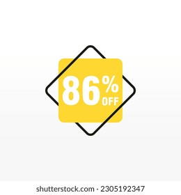 86 discount, Sales Vector badges for Labels, , Stickers, Banners, Tags, Web Stickers, New offer. Discount origami sign banner 