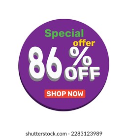 86% off vector illustration template design.