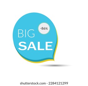 Up to 86 percent off price discount big sale banner.