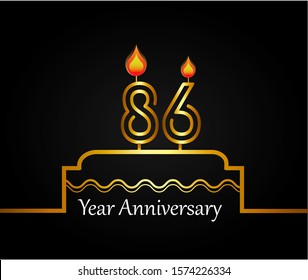 86 year anniversary design template
