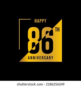 86 year anniversary design template. vector template illustration