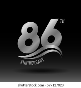 86 Years Anniversary Celebration Design logo