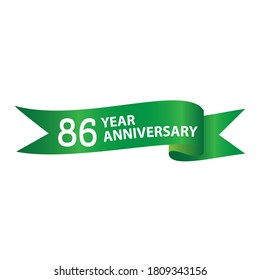 86 Years Anniversary Celebration Vector Template Design Illustration