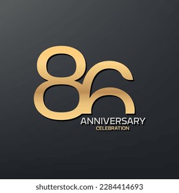 86th Anniversary logotype design. modern Celebrate Anniversary Logo