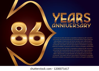 86th Anniversary numbers. background for anniversary