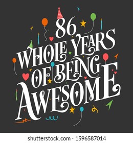 86th Birthday Images, Stock Photos & Vectors | Shutterstock