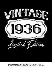 86th Birthday Vintage Legends Born In 1936 86 Years Old