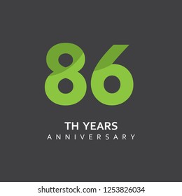 86th Year Anniversary Vector Template Design Illustration.