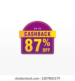87 discount, Sales Vector badges for Labels, , Stickers, Banners, Tags, Web Stickers, New offer. Discount origami sign banner 