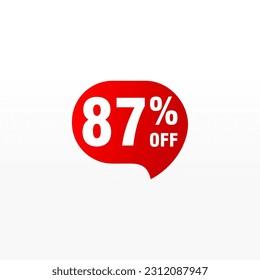 87 discount, Sales Vector badges for Labels, , Stickers, Banners, Tags, Web Stickers, New offer. Discount origami sign banner 