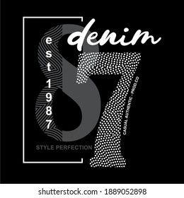 87, NUMBER DESIGN, TYPOGRAPHY TEXT, T SHIRT GRAPHICS, PRINT, CASUAL, APPAREL.