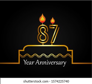 87 year anniversary design template