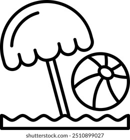 871 - Beach volleyball Vector Icon Design
