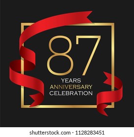 87th years anniversary celebration background