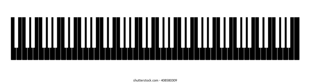 88 Black keys of Acoustic piano