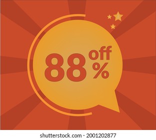 88% discount floating balloon art. Vectorized discount banner