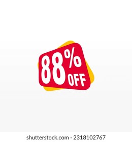 88 descuento, distintivos de vectores de venta para etiquetas, , pegatinas, banners, etiquetas, etiquetas, etiquetas web, nueva oferta. Banner de signo de origami de descuento 