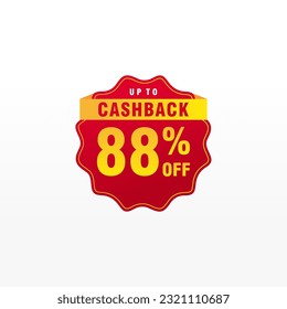 88 discount, Sales Vector badges for Labels, , Stickers, Banners, Tags, Web Stickers, New offer. Discount origami sign banner 