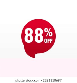 88 discount, Sales Vector badges for Labels, , Stickers, Banners, Tags, Web Stickers, New offer. Discount origami sign banner 
